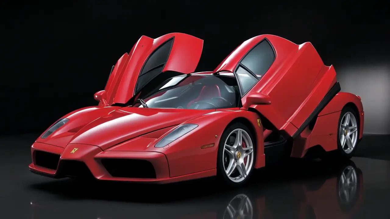 Ferrari Enzo with butterfly doors open